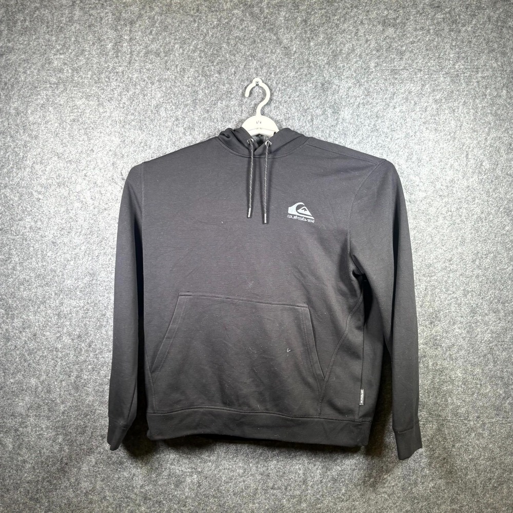 Quiksilver Hoodie Mens XL Black Performance Stretch Running Athletic QA34EH001